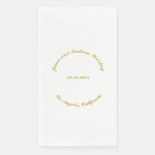 Angepasstes Skriptnamen Datum Goldformatierung Serviette (Vorderseite)