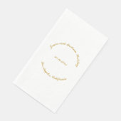 Angepasstes Skriptnamen Datum Goldformatierung Serviette (Ecke)