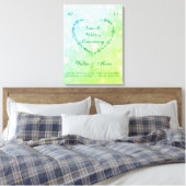 Angepasstes Smaragdheiratsjubiläum Leinwanddruck (Insitu (Schlafzimmer))