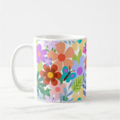 Angepasstes trendy floral Muster Kaffeetasse (Links)