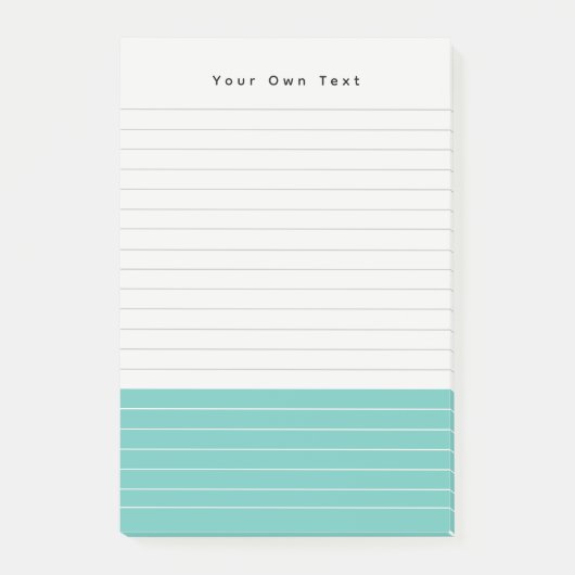 Angepasstes, trendy Minimalistisches Aqua Green No Post-it Klebezettel (Vorderseite)