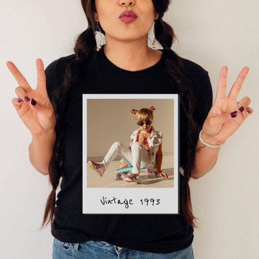 Angepasstes Vintages Foto und Jahr Nostalgie Gebur T-Shirt