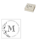 Angepasstes Vintages Wreath-Monogramm Gummistempel (Stempel)