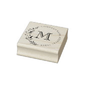 Angepasstes Vintages Wreath-Monogramm Gummistempel (Stempel)
