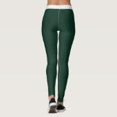Angepasstes Waldgrün-Neutrales Muster-Monogramm Leggings (Rückseite)