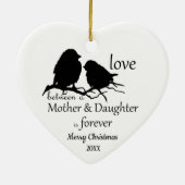 Angepasstes Weihnachts-Muttertochter-Zitat Keramik Ornament (Hinten)