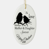 Angepasstes Weihnachts-Muttertochter-Zitat Keramikornament (Rechts)