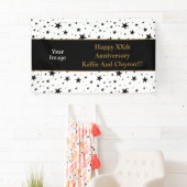Angepasstes Weißes/Schwarzes Foto-Jubiläum Banner (Insitu)