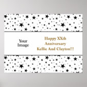 Angepasstes Weißes/Schwarzes Foto-Jubiläum Poster (Vorne)