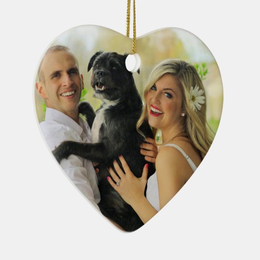 Angepasstes zweiseitiges Foto Keramik Ornament (Rechts)