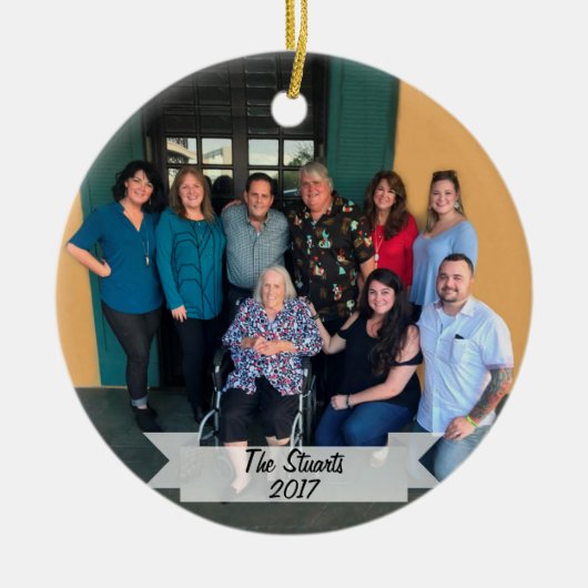 Angepasstes, zweiseitiges Foto Keramikornament (Vorne)