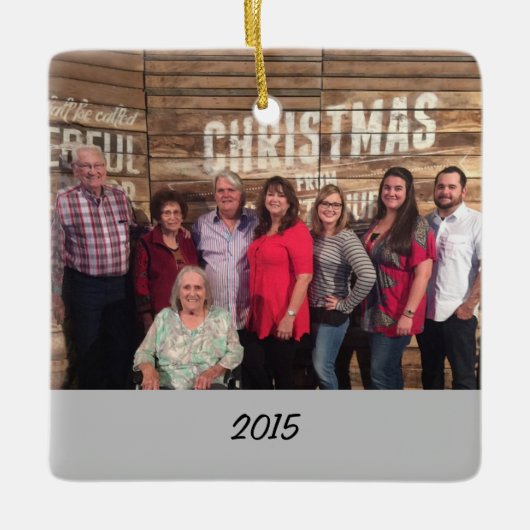 Angepasstes zweiseitiges Foto Keramikornament (Vorderseite)