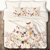 Angepresste Wildblumen Kerncreme Kissenbezug