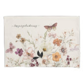 Angepresste Wildblumen Kerncreme Kissenbezug (Vorderseite)