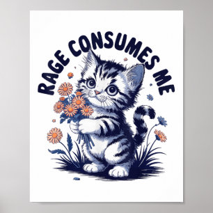 Anger Angry Emotion Funny Rage Rage konsumiert mic Poster