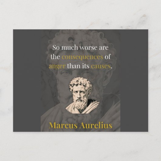 Anger Hurts You Most: Marcus Aurelius on Restraint Postkarte (Vorderseite)