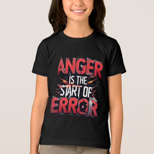 Anger is the Start of Error | Powerful Quote Tri-Blend Shirt (Vorderseite)