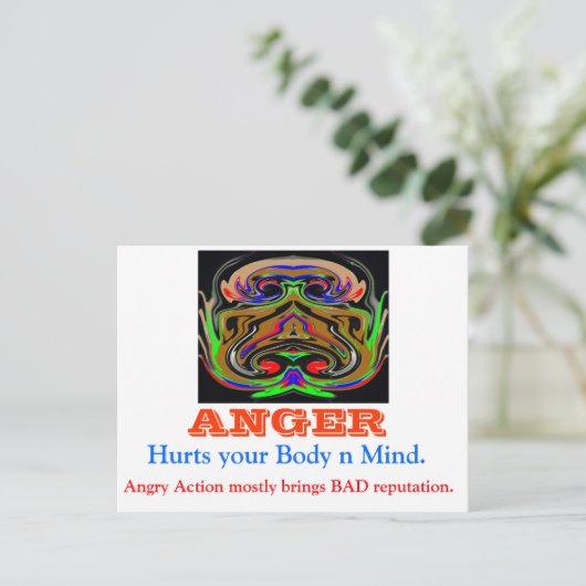 ANGER-Management Postkarte (Stehend Vorderseite)