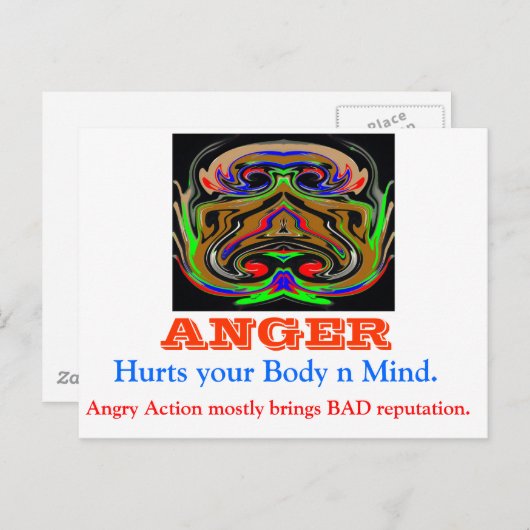 ANGER-Management Postkarte (Vorne/Hinten)