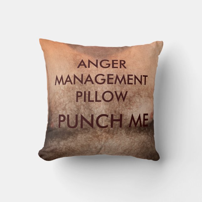 ANGER MANAGEMENT PUNKT MICH PILLOW KISSEN (Vorderseite)