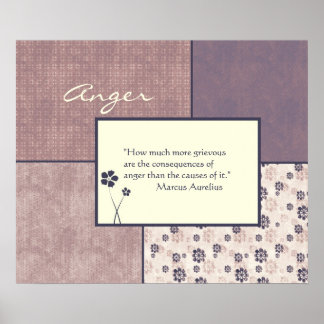 Anger Quote Poster individuell anpassbar