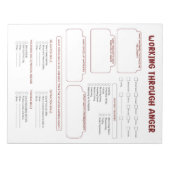 Anger Worksheet Notepad für Trauer und Wut Notizblock (Vorderseite)