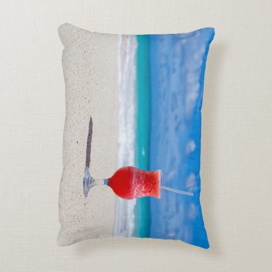 Angerautes Polyester Dekokissen (Rückseite(Vertikal))