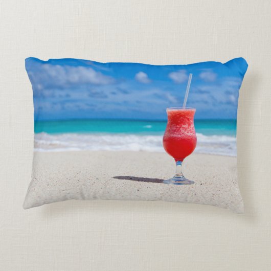 Angerautes Polyester Dekokissen (Rückseite)