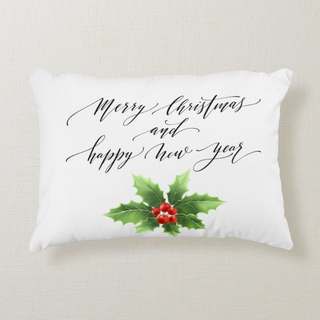 Angerautes Polyester Dekokissen (Vorderseite)