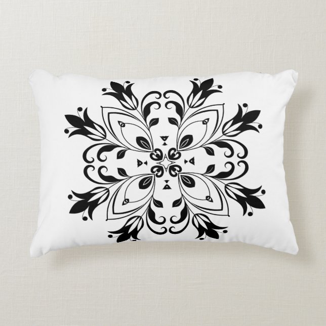 Angerautes Polyester Dekokissen (Vorderseite)