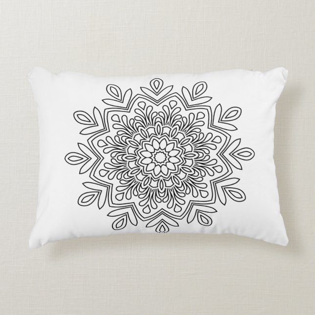 Angerautes Polyester Dekokissen (Vorderseite)