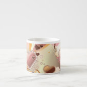 Angeredeter Entwurfshintergrund Espressotasse (Vorderseite)