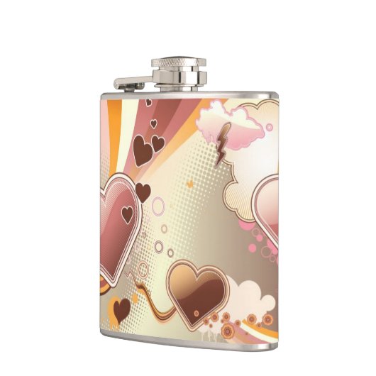 Angeredeter Entwurfshintergrund Flachmann (Links)