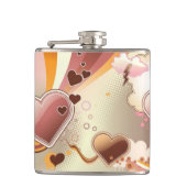 Angeredeter Entwurfshintergrund Flachmann (Vorderseite)