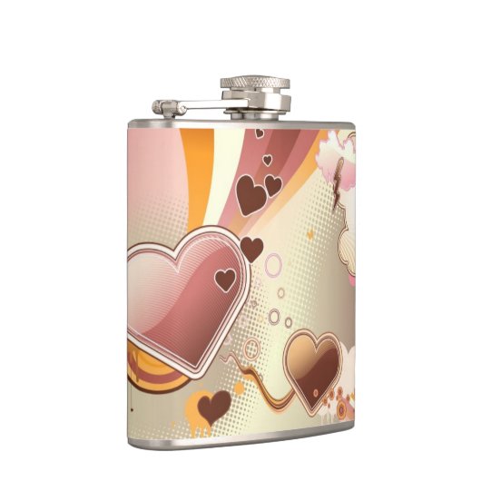 Angeredeter Entwurfshintergrund Flachmann (Rechts)