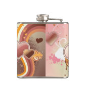 Angeredeter Entwurfshintergrund Flachmann (Rückseite)