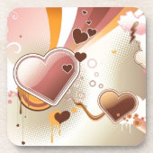 Angeredeter Entwurfshintergrund Getränkeuntersetzer (Vorderseite)