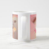 Angeredeter Entwurfshintergrund Jumbo-Tasse (Rückseite)