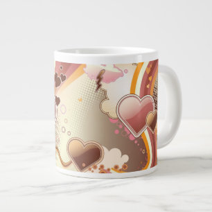 Angeredeter Entwurfshintergrund Jumbo-Tasse