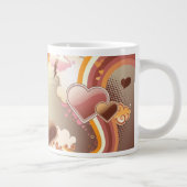 Angeredeter Entwurfshintergrund Jumbo-Tasse (Rechts)