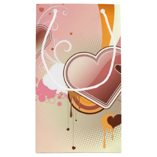 Angeredeter Entwurfshintergrund Kleine Geschenktüte (Rückseite)