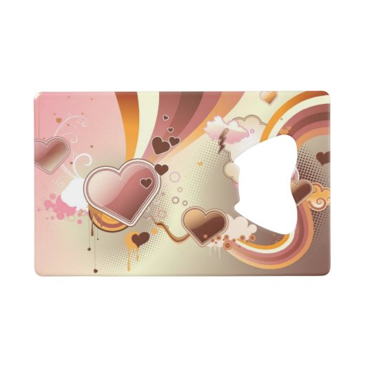 Angeredeter Entwurfshintergrund Kreditkartenflaschenöffner (Vorderseite (Horizontal))