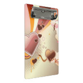 Angeredeter Entwurfshintergrund Mini Klemmbrett (Schrägansicht)