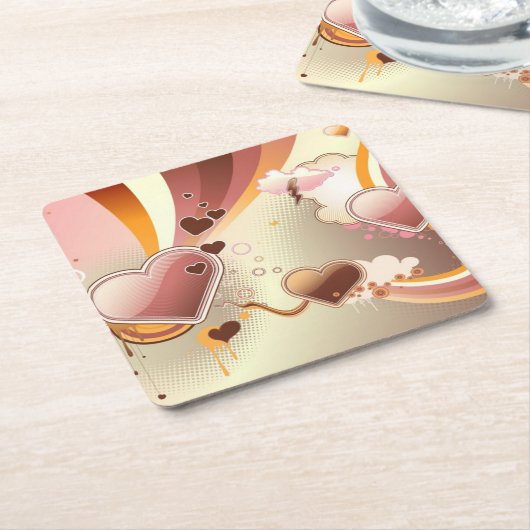 Angeredeter Entwurfshintergrund Rechteckiger Pappuntersetzer (angewinkelt)