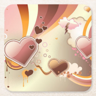 Angeredeter Entwurfshintergrund Rechteckiger Pappuntersetzer