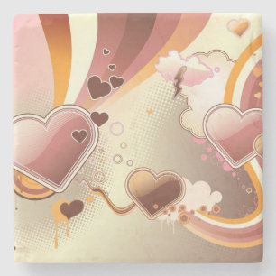 Angeredeter Entwurfshintergrund Steinuntersetzer