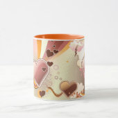 Angeredeter Entwurfshintergrund Tasse (Zentrum)