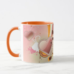 Angeredeter Entwurfshintergrund Tasse