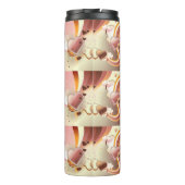 Angeredeter Entwurfshintergrund Thermosbecher (Rückseite)