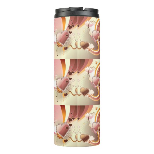 Angeredeter Entwurfshintergrund Thermosbecher (Rückseite)